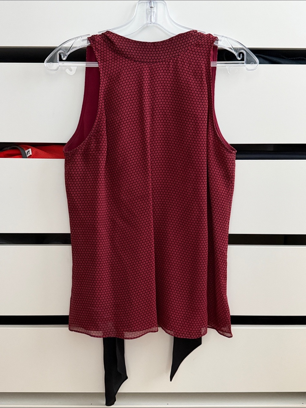 Theory Burgundy Sleeveless Tie-Back Camisole